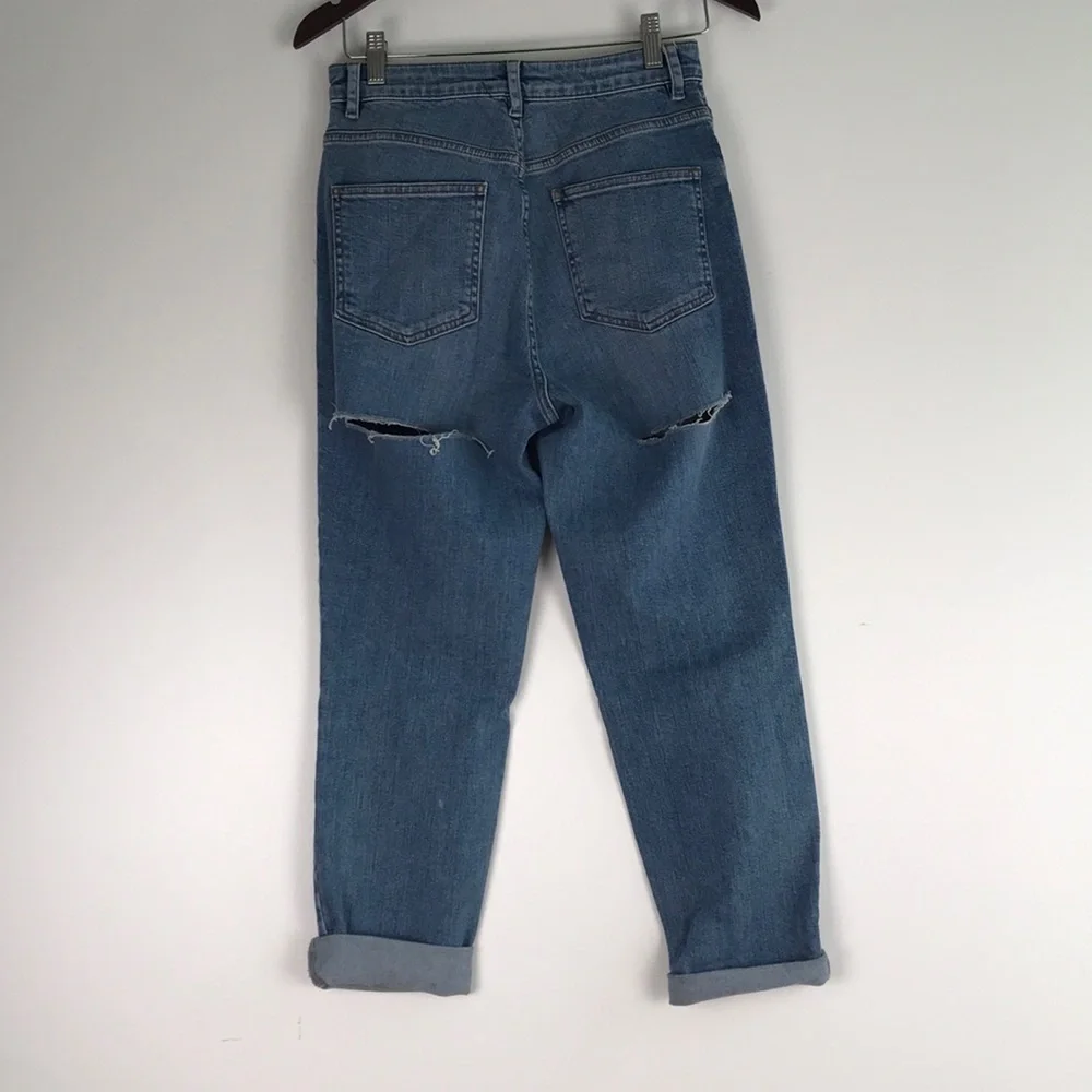 ASOSHigh waisted Bum Ripped jeans
